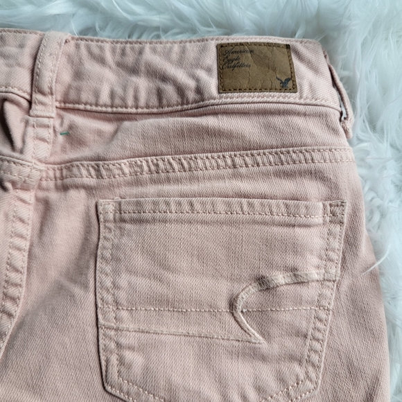 American Eagle Light Pink Jean Shorts Short Ladies - Picture 4 of 9